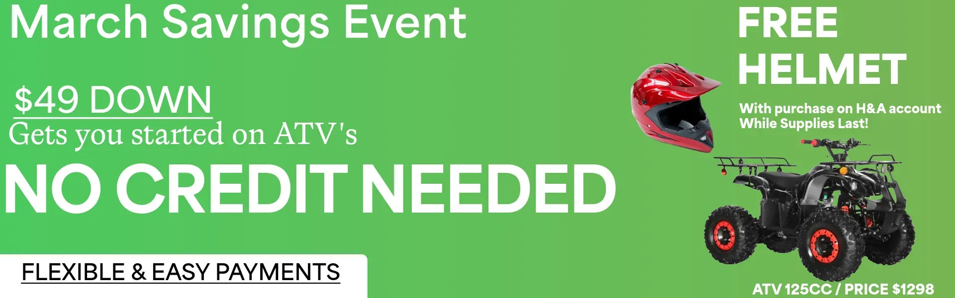 Coolster ATV Deals- Free Helmet!